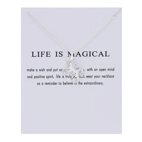 "Life is Magical" Unicorn Necklace