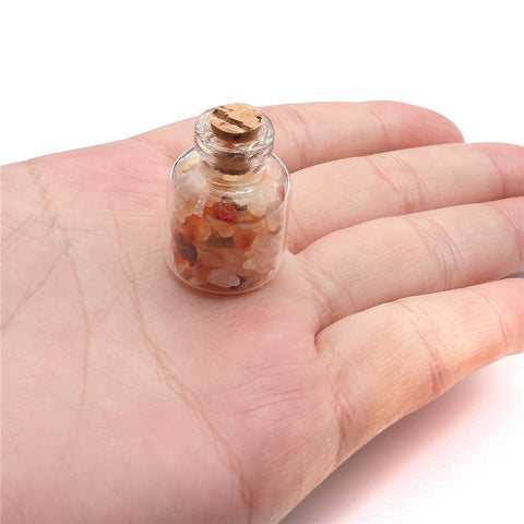 Nueve Mini Wishing Bottle with Natural Stones