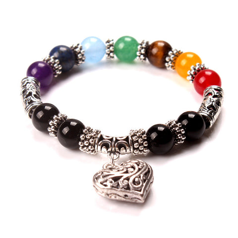 “Healing Heart” Seven Chakra Balancing Bracelet