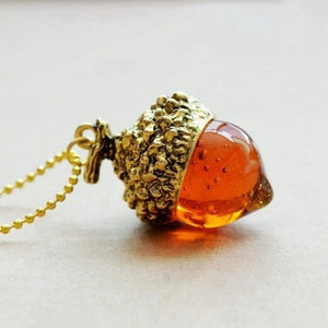 “Fairy Magic” Acorn Waterdrop Necklace