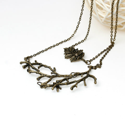 “Leaf Of The Cosmic Tree” Necklace